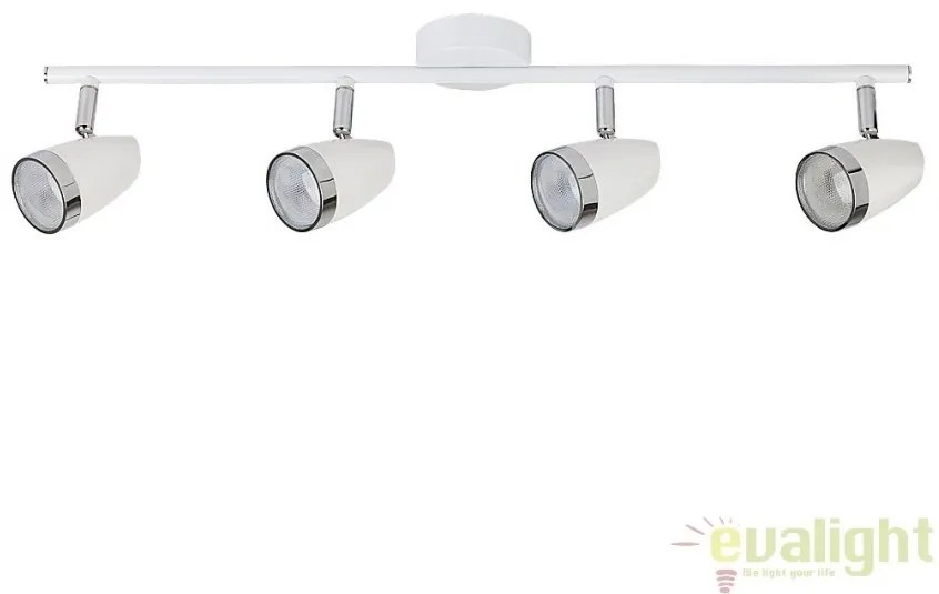 Lustra aplicata design modern alb 4 spoturi LED Karen 6669 RX