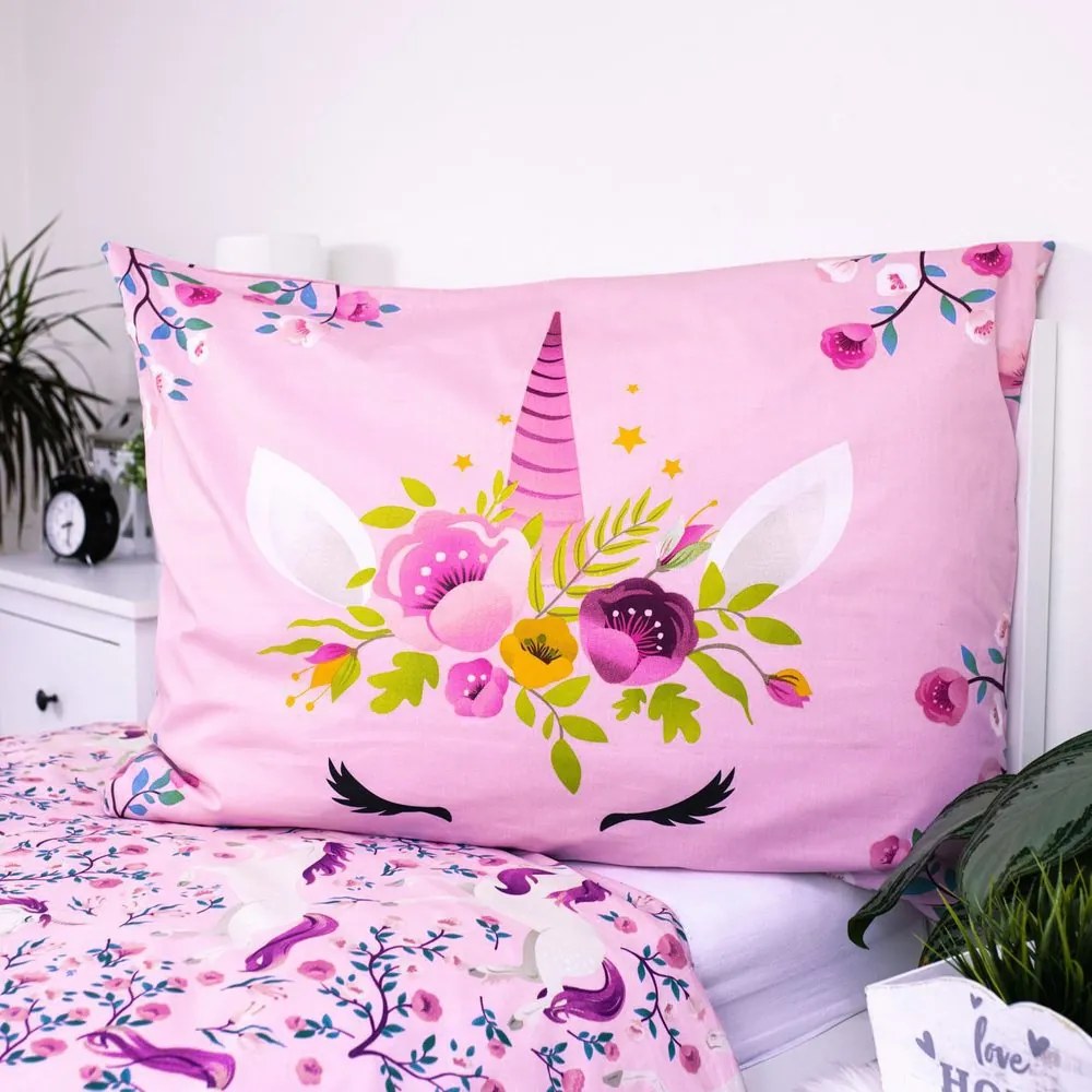 Lenjerie de pat copii Unicorn