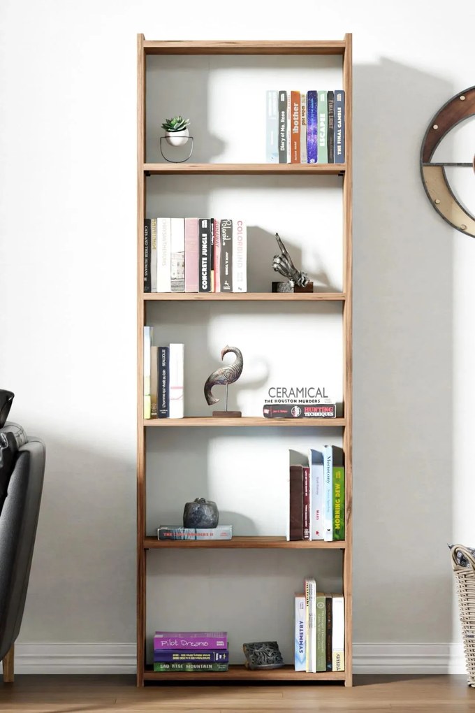 Biblioteca Smart Home, 5 rafturi, 60 x 180 x 20 cm