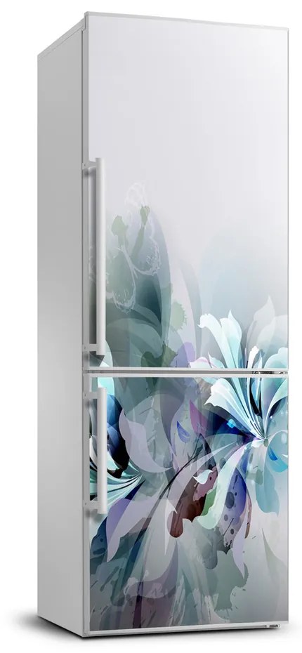 Autocolant frigider acasă flori abstracte