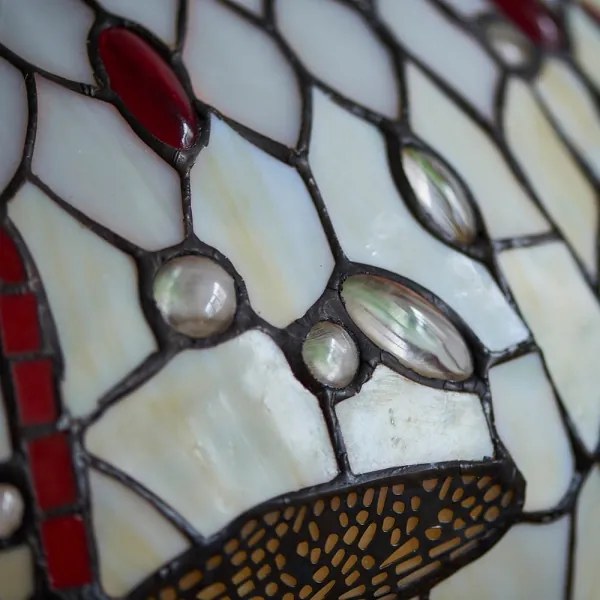 Endon 64085 - Lampă de masă Tiffany DRAGONFLY, 2xE27/60W/230V, diam. 41 cm