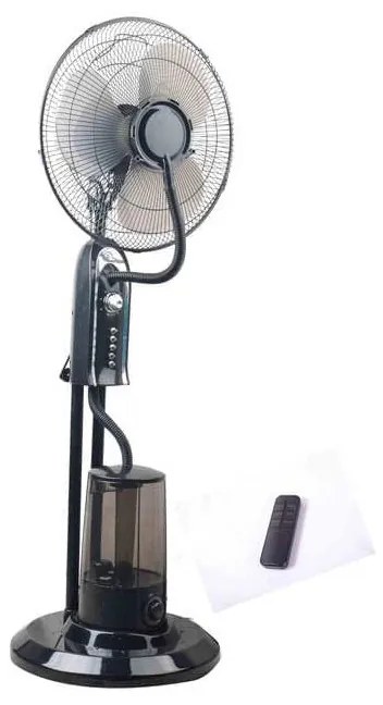 Ventilator de podea cu nebulizator de apa Elite EFM-1307R, 75W, 3 viteze, 3,2l, Telecomanda, Negru