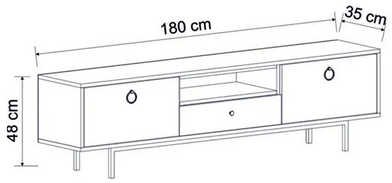 Mobilier living Norbie (antracit + Stejar zafir). 1088955