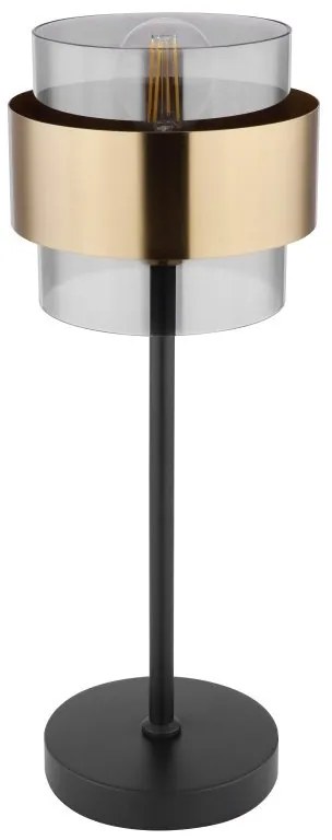 Veioza, lampa de masa design modern MILLEY negru, auriu