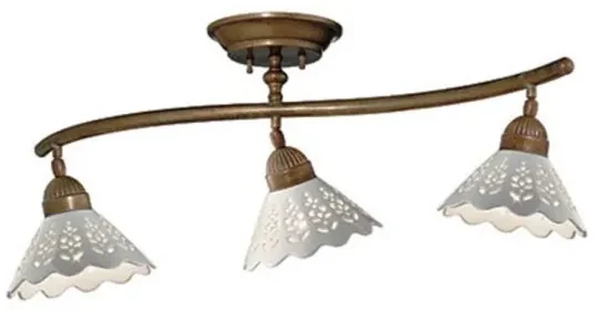 Plafonier rustic fabricat manual 3 brate Fiori di Pizzo 065.21.OC