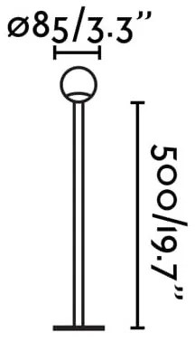 Stalp LED iluminat exterior IP65 CUCA H-50cm