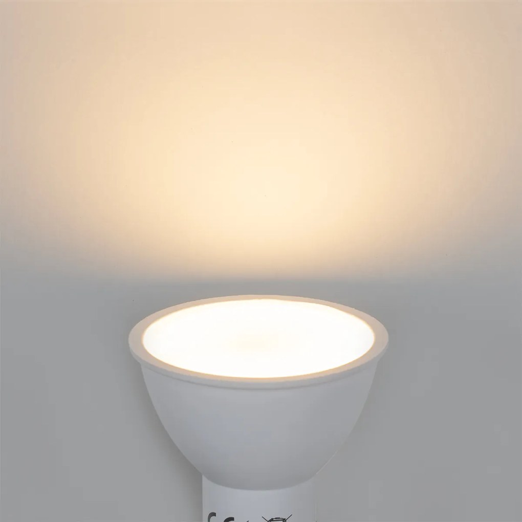 Set de 5 becuri LED GU10 cu senzor crepuscular 5W 380lm 3000K