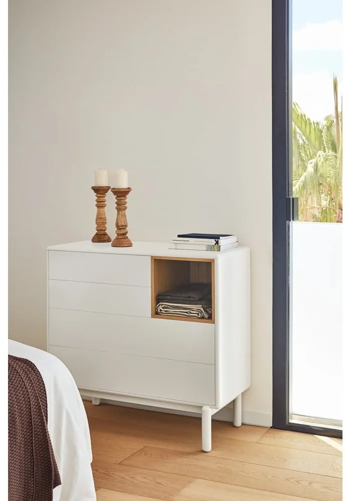 Comodă crem 90x90x40 cm Corvo – Teulat