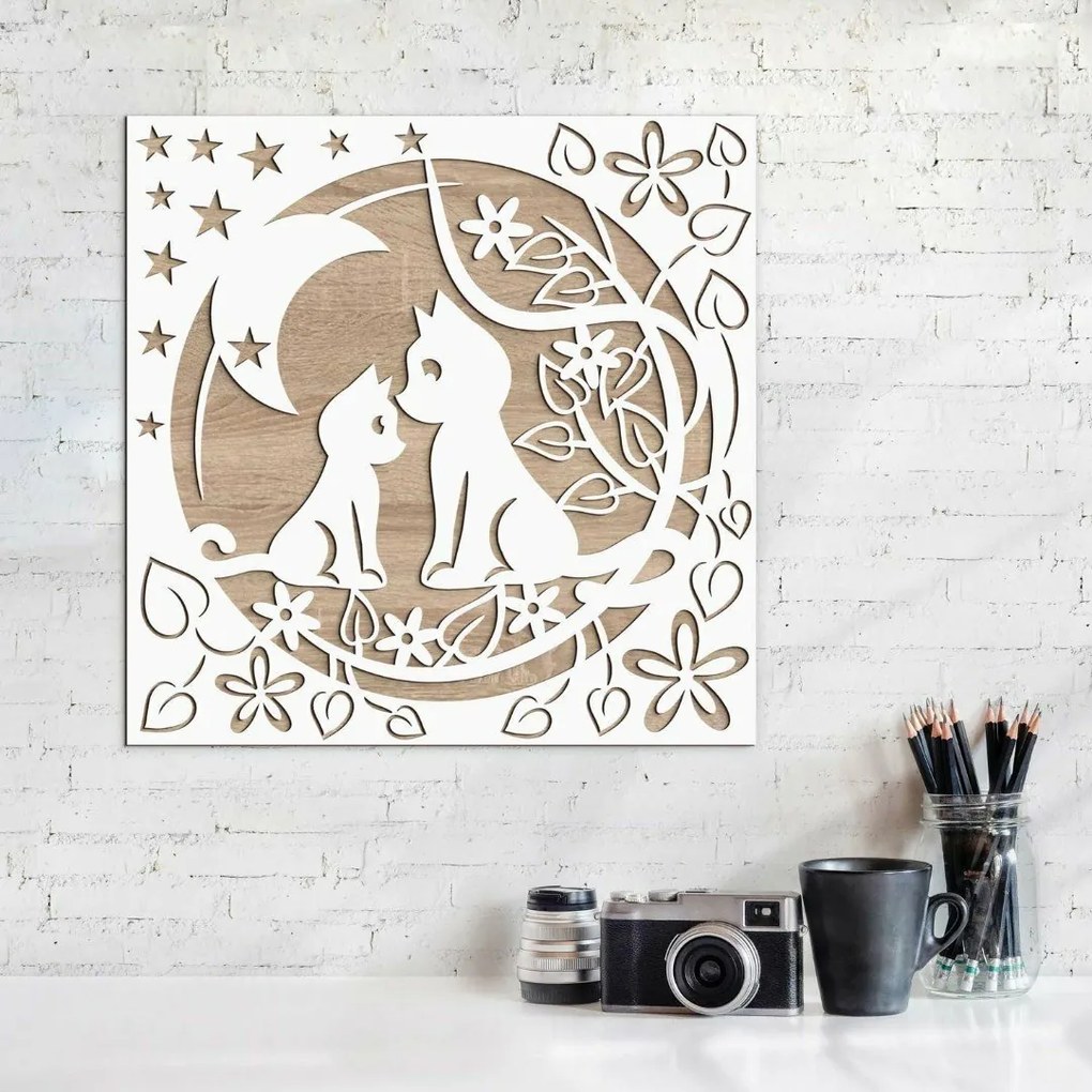 DUBLEZ | Decorațiune din lemn pentru casă - Pisică