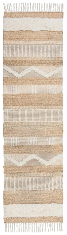 Covor din iută Flair Rugs Medina, 60 x 230 cm, bej