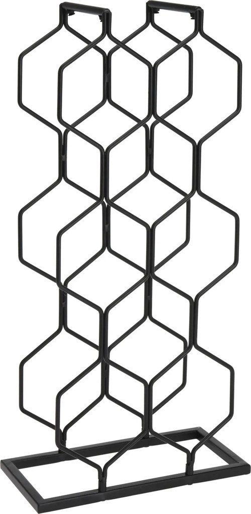 Raft metalic pentru 8 sticle de vin, inaltime 48 cm