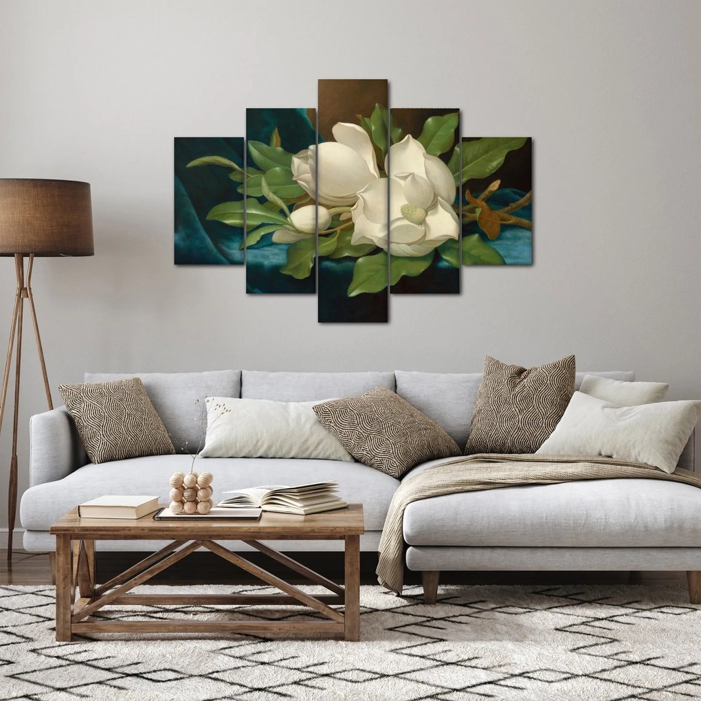 Tablou - Martin Johnson Heade, Giant Magnolias on a Blue Velvet Cloth, reproducere (150x105 cm)