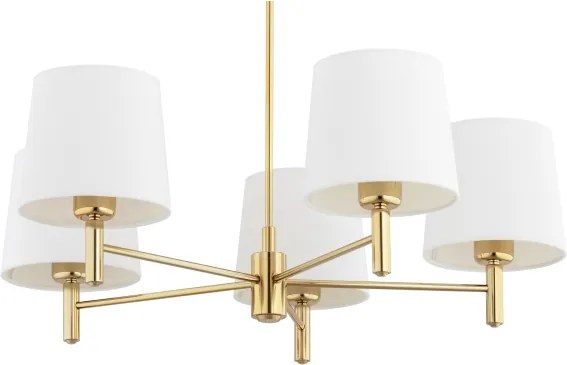 BRILAGI - Candelabru cu tijă MONTE 5xE27/60W/230V crem/auriu