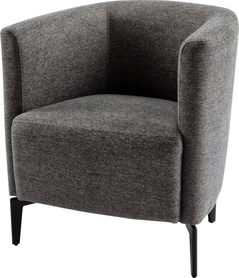 Fotoliu de design, gri / negru, KAPY