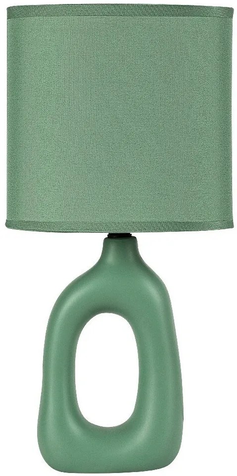 Lampa de masa ceramica si abajur verde Sylira