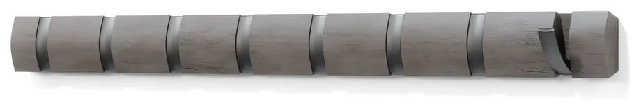 Cuier de perete gri din lemn masiv de plop Flip – Umbra