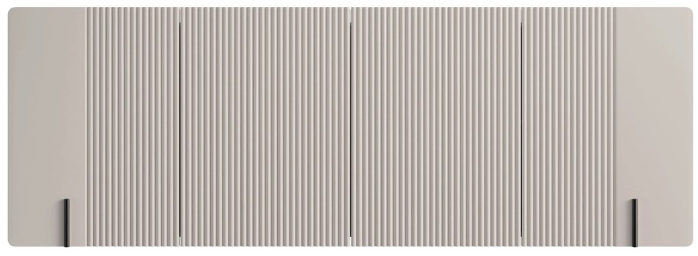 Comodă suspendată cu patru uși Malmi 200 cm - cașmir / negru