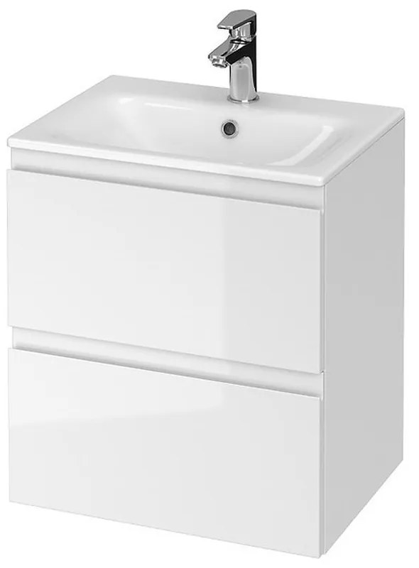 Dulap cu lavoar, 57x49x40 cm, 2 sertare, alb
