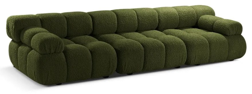 Canapea modulară verde cu tapițerie din țesătură bouclé 282 cm Bellis – Micadoni Home