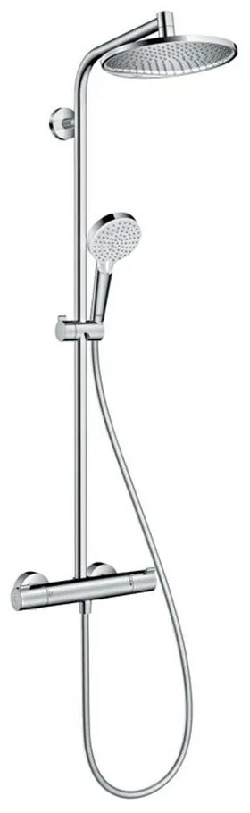 Coloana de dus cu baterie termostata, culoare crom, Hansgrohe Crometta S240