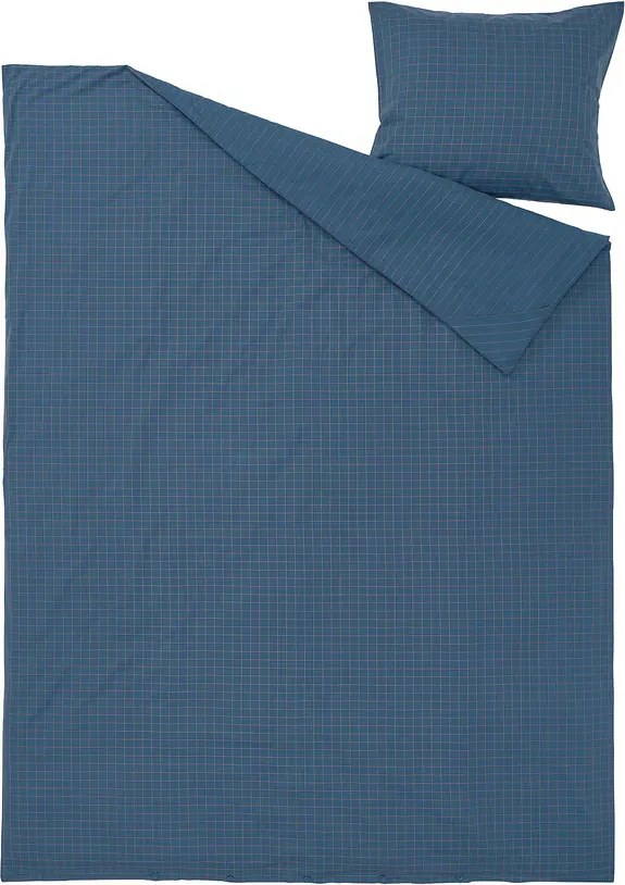 Lenjerie de pat din bumbac NAVERO albastru inchis Dimensiune lenjerie de pat: 70 x 80 cm | 140 x 200 cm