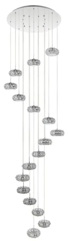Lustră LED de cristal dimabilă pe cablu CORLIANO 17xLED/4,5W/230V Eglo 39546