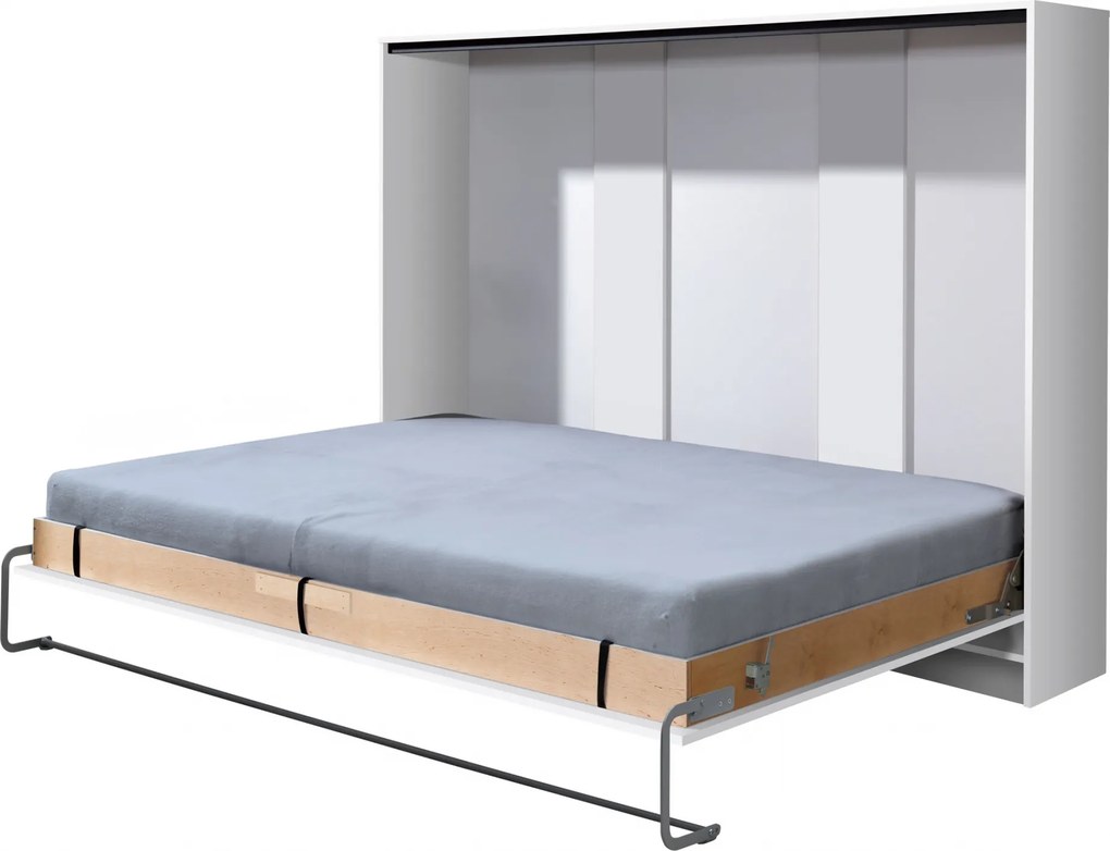 Pat rabatabil orizontal Basic 90x200 - alb lucios