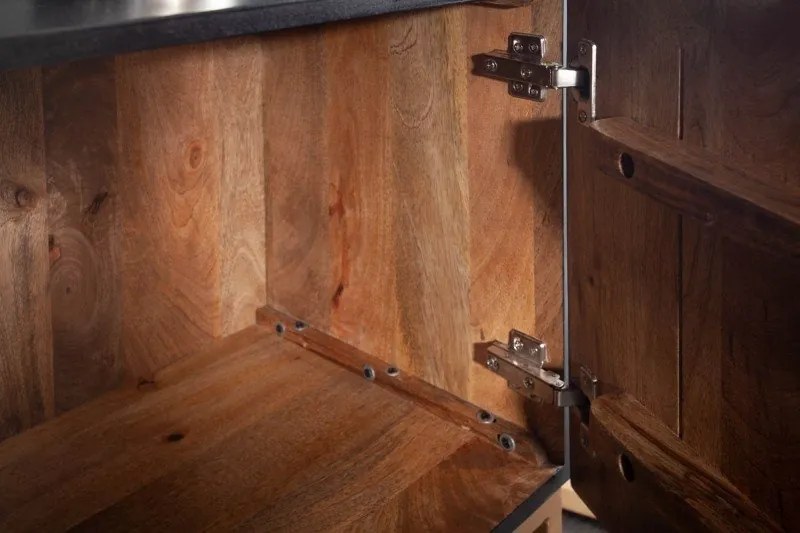 Comoda TV din lemn Scorpion 160cm Mango negru