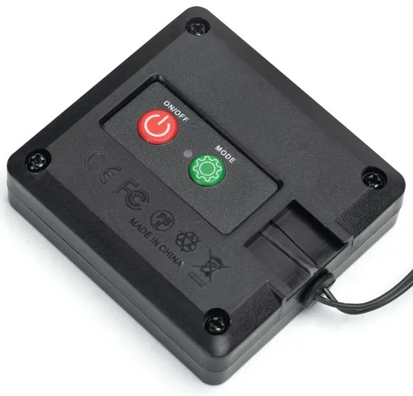 Instalație LED solară Aigostar 148xLED/2x1,2m IP65 alb cald eucalipt