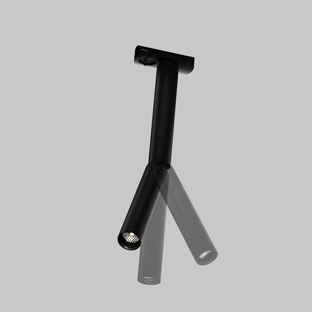 Spot LED, accesoriu pentru sinele monofazate Unity, Dual negru