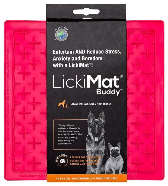 Covoraș de lins pentru animale de companie Buddy Pink – LickiMat