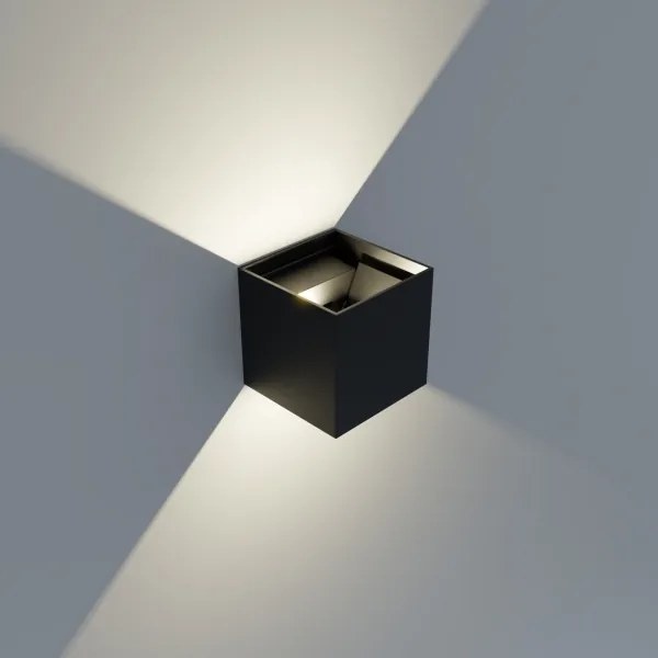 APLED - LED Aplică perete exterior CUBE 2xLED/3W/230V IP65
