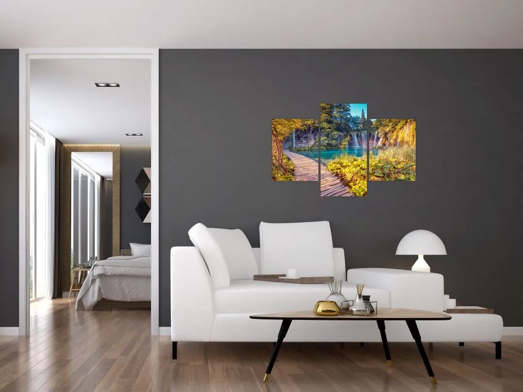 Tablou - Lacurile Plitvice, Croația (90x60 cm)