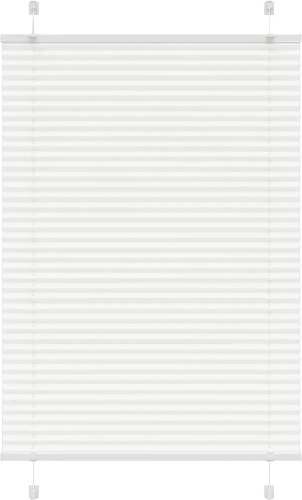 vidaXL Jaluzea plisată alb 90x150 cm Lățime țesătură 89,4cm poliester