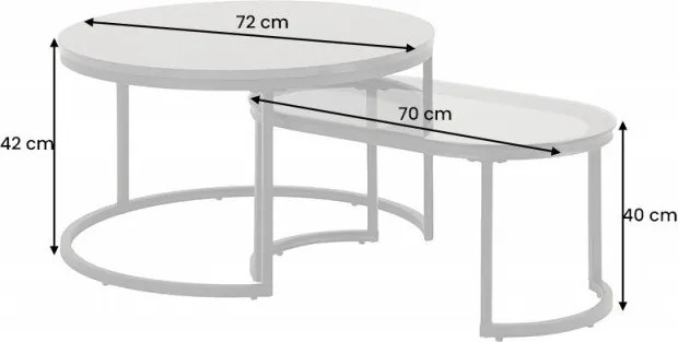 Set de 2 masute design modern Elegance