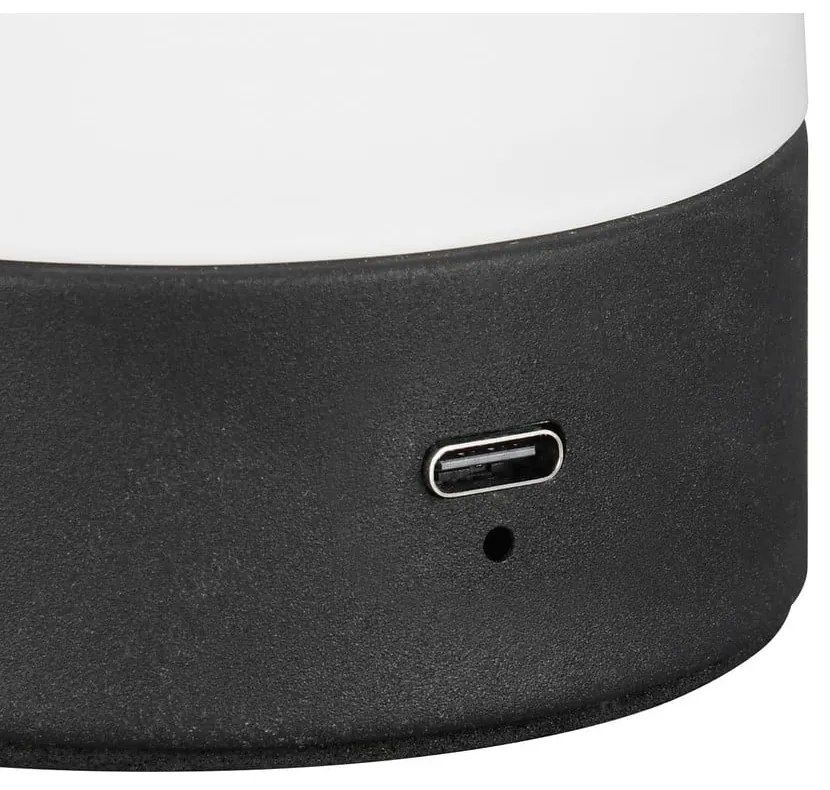 Veioză alb mat LED cu abajur din sticlă (înălțime 18 cm) Dooley – Reality