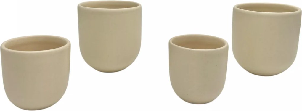 Set 2 Pahare Cafea Novum Margo Vanilie (1 pahar 80ml, 1 pahar 250ml)