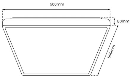 Plafonier LED dimabil QUADRO 66W 230V 3000-6000K alb/auriu + DO