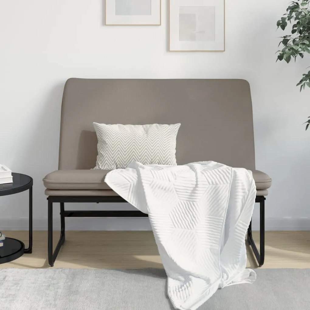 351326 vidaXL Bancă, gri taupe, 100x75x76 cm, material textil