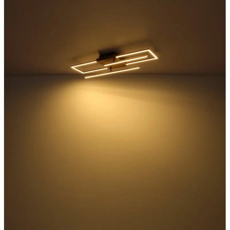 Plafoniera LED design modern Kendra negru, maro