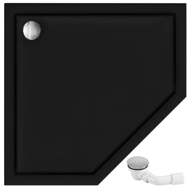 Cabina de dus DIAMOND cu cadita alba 90x90 cm cupru periat