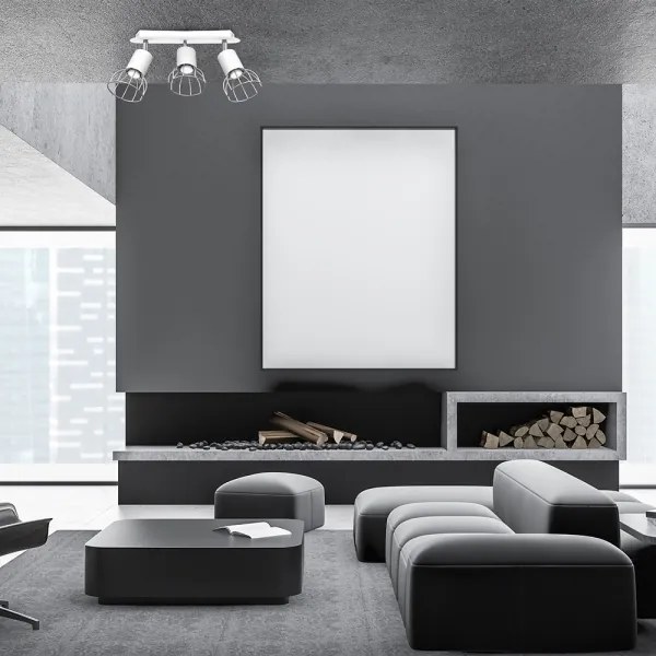 Spot DANTE 3xGU10/25W/230V alb/crom lucios