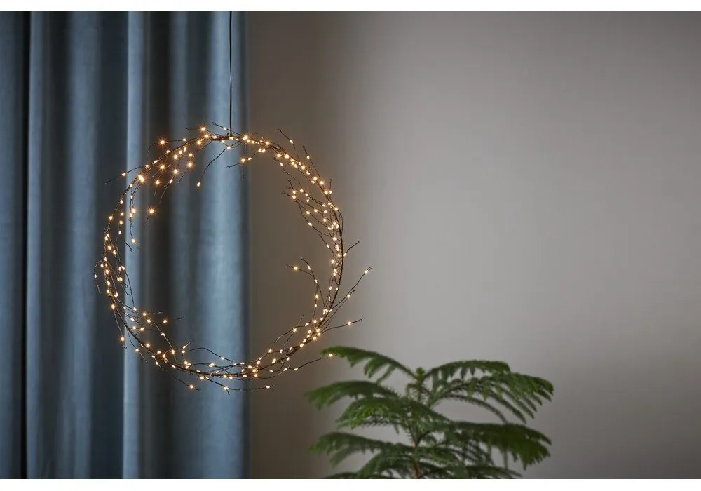 Decorațiune luminoasă neagră ø 35 cm de Crăciun Nike – Star Trading