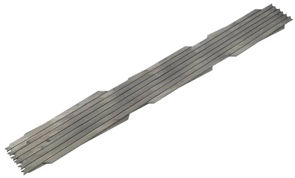 Garduri cu zabrele, 5 buc., gri, 180x80 m, lemn masiv de brad 5, Gri, 180 x 80 cm