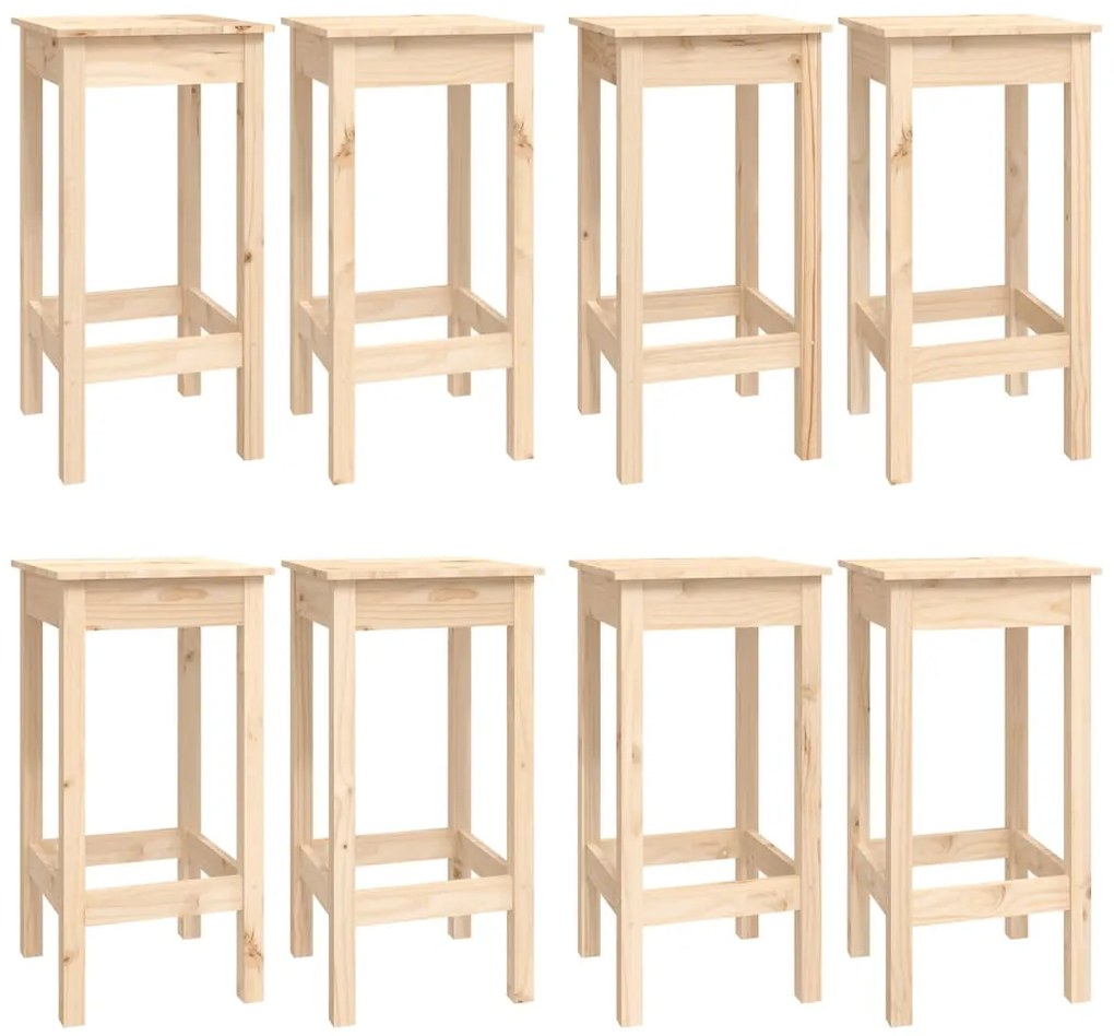 Set mobilier de bar, 9 piese, lemn masiv de pin
