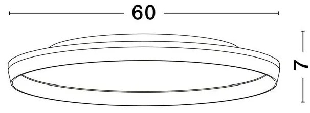 Plafoniera LED design decorativ VOMOS alb/lemn D-60cm