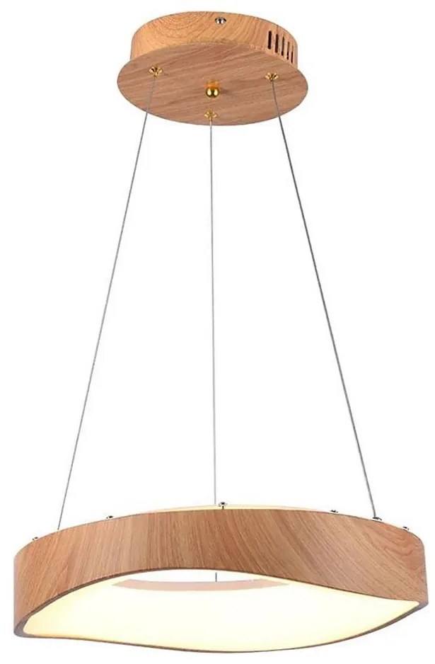 Lustră LED pe cablu LED/18W/230V 3000K ø 40 cm maro