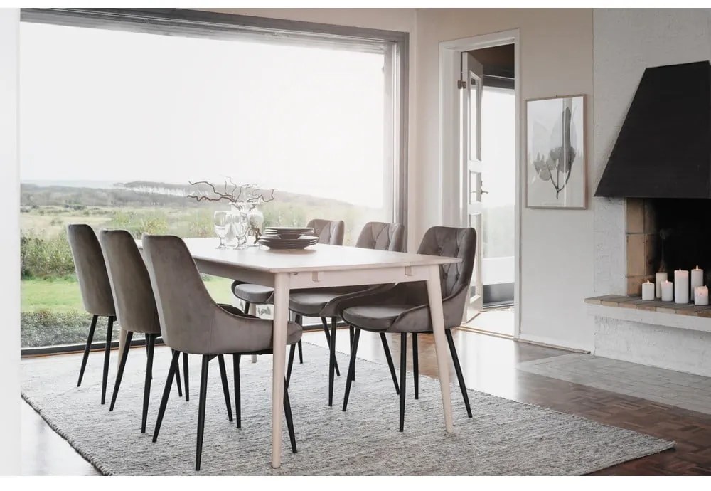 Masă de dining extensibilă din lemn masiv de stejar 180x90 cm Tyler - Rowico