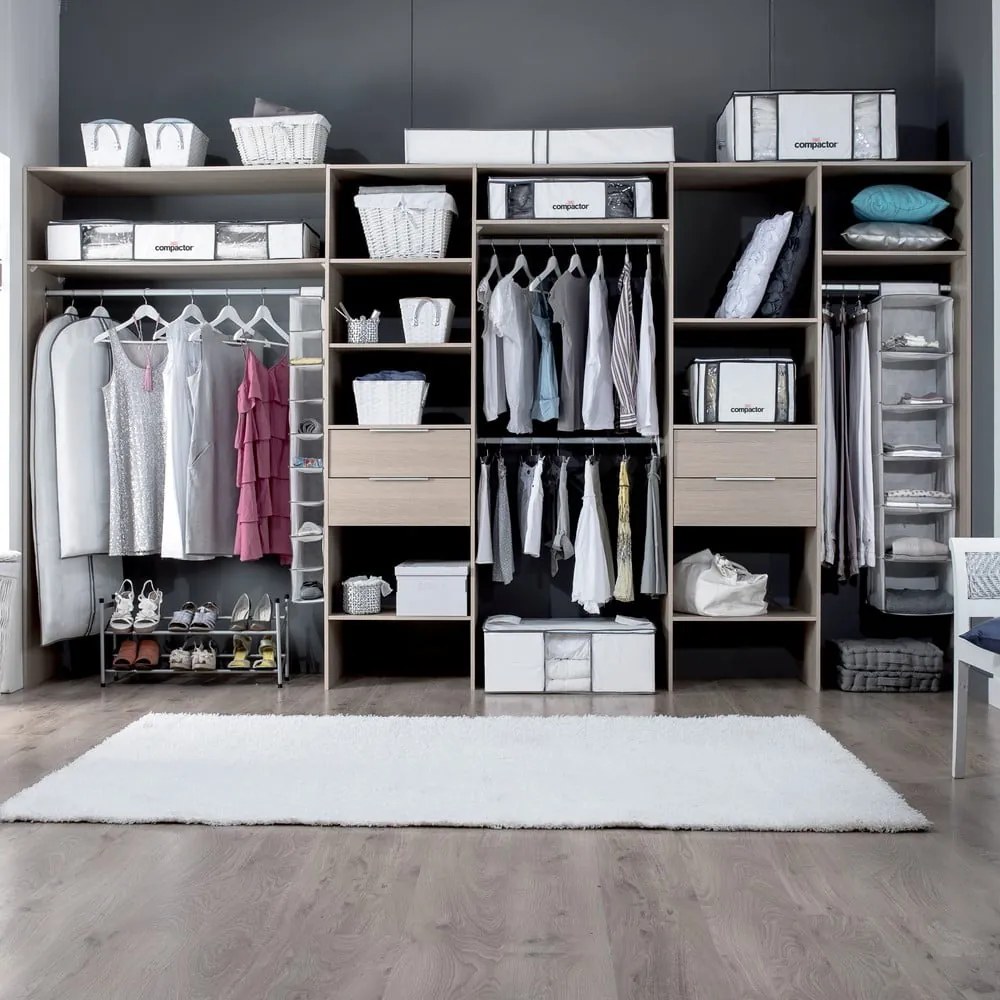 Cutie de depozitare sub pat din material textil/din plastic cu vacuum 105x45x15,5 cm Life – Compactor