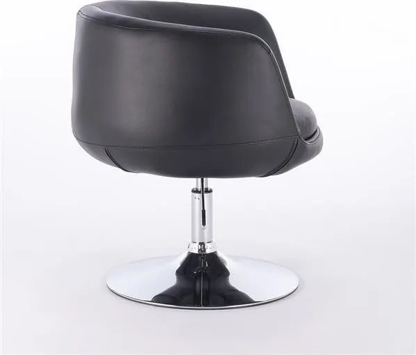 HC333N Scaun Neagră cu Bază Cromata